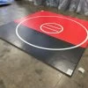 AK Athletic Equipment Clearance 12' X 134.5” Red And Black With White Circles Roll Up Mat 1 AK Athletic Equipment Clearance 12' X 134.5” Red And Black With White Circles Roll Up Mat -Fitness Craze 12x134.5 redandblack white