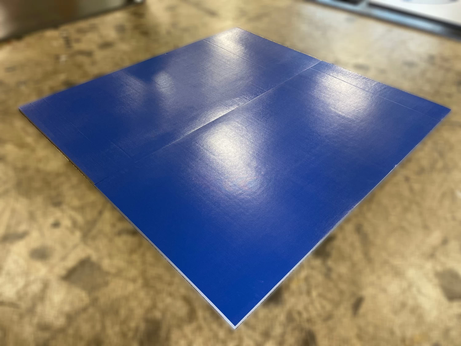 AK Athletic Equipment Clearance 8' X 8' X 1 3/8" Roll-Up Wrestling Mat Blue Vinyl Flaw 3 AK Athletic Equipment Clearance 8' X 8' X 1 3/8" Roll-Up Wrestling Mat Blue Vinyl Flaw