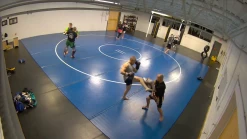 AK Athletic Equipment 38' X 38' X 1 3/8" Roll-Up Wrestling Mat