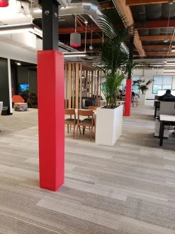 AK Athletic Equipment 6' Tall Four Sided Column Pad, 4" Side Width