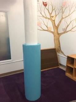 AK Athletic Equipment 4' Tall Pole Pad, 10" Diameter With Closure Flap