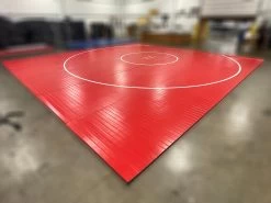 AK Athletic Equipment Clearance 30' X 30' X 1 3/8" Roll-Up Wrestling Mat Red