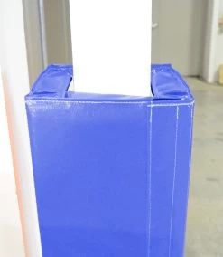 AK Athletic Equipment 4' Tall Four Sided Column Pad, 9" Side Width -Fitness Craze 4 sided top view blue a64ff868 8412 43bc 85b3 4d1ce73ee3c6
