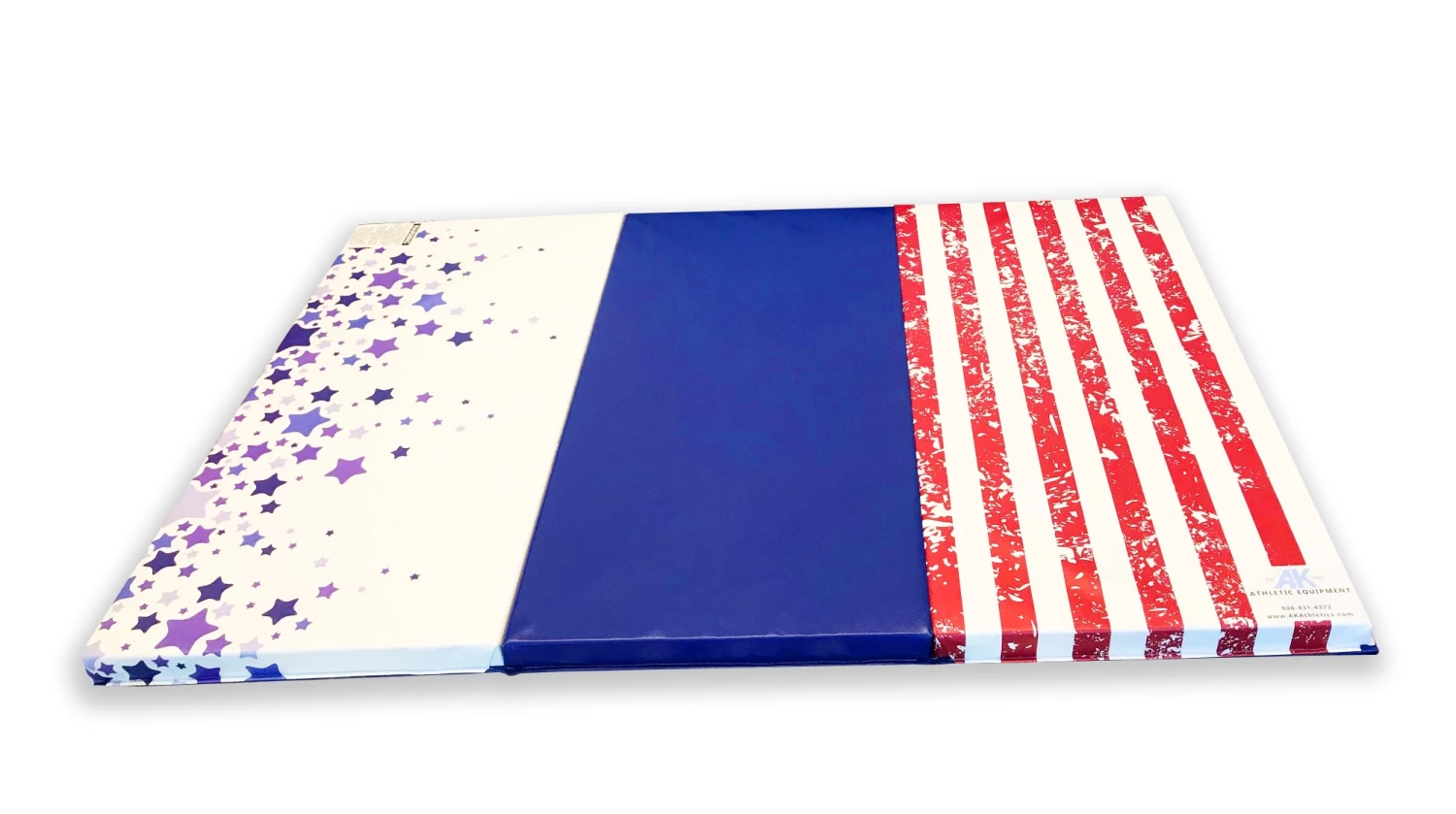 AK Athletic Equipment Clearance Red White And Blue 4' X 6' X 2" Intermediate Level Folding Gymnastics Mat 4 AK Athletic Equipment Clearance Red White And Blue 4' X 6' X 2" Intermediate Level Folding Gymnastics Mat - Image 2