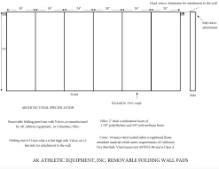 AK Athletic Equipment Digitally Printed 6' X 12' X 2" Removable Folding Gym Wall Pad -Fitness Craze 6x12x2RemovableFoldingGymWallPads 2