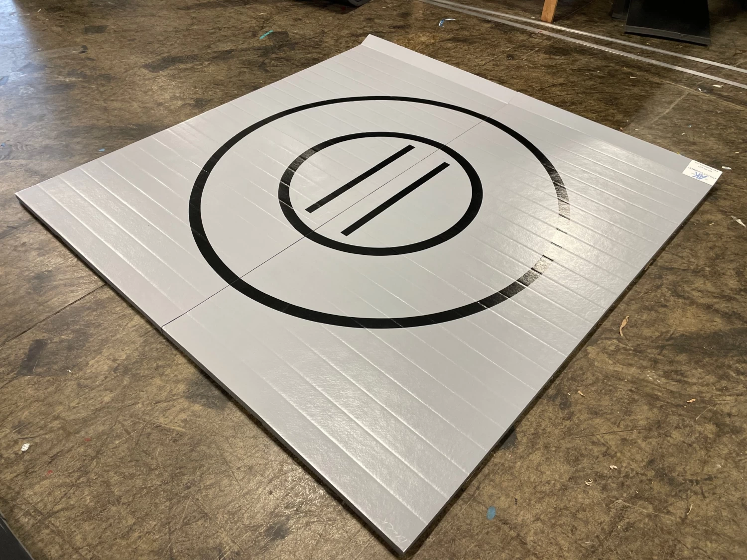 AK Athletic Equipment Clearance 95" X 95" X 1 3/8" Roll-Up Wrestling Mat Gray With Black Circles 3 AK Athletic Equipment Clearance 95" X 95" X 1 3/8" Roll-Up Wrestling Mat Gray With Black Circles