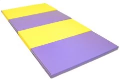 AK Athletic Equipment Folding 4' X 8' X 2" Gymnastics Mat Intermediate Level -Fitness Craze FLAT 482 PURPLE YELLOW 132a4a0e 33df 44d0 9111 971303ea4422