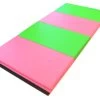 AK Athletic Equipment 40" X 80" X 1 3/8" Intermediate Level Folding Gymnastics Mat -Fitness Craze PINK LIME FLAT 482