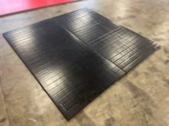 AK Athletic Equipment Clearance 8' X 8' X 1 3/8" Roll-Up Wrestling Mat Black With Vinyl Flaw