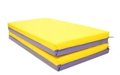 AK Athletic Equipment Folding 4' X 8' X 2" Gymnastics Mat Intermediate Level -Fitness Craze folded 482 purple and yellow 4927e4e3 d1ed 4077 bc38 89528d3ce8bc