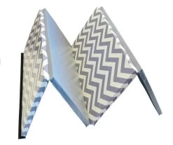 AK Athletic Equipment Clearance Chevron Zigzag 4' X 8' X 2" Intermediate Level Folding Gymnastics Mat -Fitness Craze gray chevron folding ak ba2461eb 2591 404f b044 aea1c6a7a3a3
