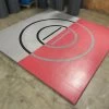 AK Athletic Equipment Clearance 8' X 8' X 1 3/8" Roll-Up Wrestling Mat Maroon And Gray