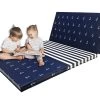 AK Athletic Equipment Limited Edition! Navy And White Nautical 4' X 8' X 2" Intermediate Level Folding Gymnastics Mat -Fitness Craze navy and white nautical mat