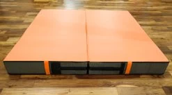 AK Athletic Equipment Aerial Arts Bi-Fold Landing Mat 6' X 6' X 8" -Fitness Craze orange aerial arts mat