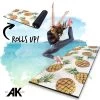 AK Athletic Equipment Roll Up Pineapple Print 4' X 12' X 1 3/8" Advanced Level Gymnastics Mat