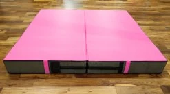 AK Athletic Equipment Aerial Arts Bi-Fold Landing Mat 6' X 6' X 8" -Fitness Craze pink aerial arts mat
