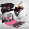 AK Athletic Equipment Black And Pink Peony 4' X 8' Folding Gymnastics Mat