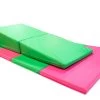 AK Athletic Equipment 4' X 8' X 2" Pink Green Gymnastics Folding Mat And Green Incline Combo -Fitness Craze pink green gymnastics combo