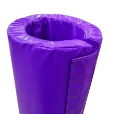 AK Athletic Equipment 4' Tall Pole Pad, 2" Diameter Flap Closure Attached 15 AK Athletic Equipment 4' Tall Pole Pad, 2" Diameter Flap Closure Attached -Fitness Craze post pad close up purple