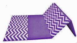 AK Athletic Equipment Clearance Chevron Zigzag 4' X 8' X 2" Intermediate Level Folding Gymnastics Mat -Fitness Craze purple and white chevron 482 cd538a3f 8be8 4645 91bf 5bfc6b805762