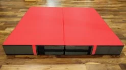 AK Athletic Equipment Aerial Arts Bi-Fold Landing Mat 6' X 6' X 8" -Fitness Craze red aerial arts mat