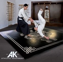 AK Athletic Equipment Samurai Digitally Printed 8' X 8' X 1 3/8" Roll-Up MMA Grappling Mat