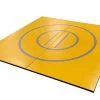 AK Athletic Equipment 8' X 8' X 1 3/8" Gold And Gray Roll-Up Wrestling Mat -Fitness Craze yellow and gold 8 x 8 rollup flat