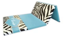 AK Athletic Equipment Zebra Print Monogram 4' X 8' Folding Gymnastics Mat